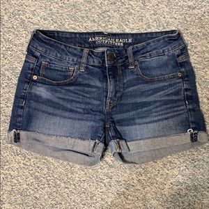 American Eagle dark wash jean shorts